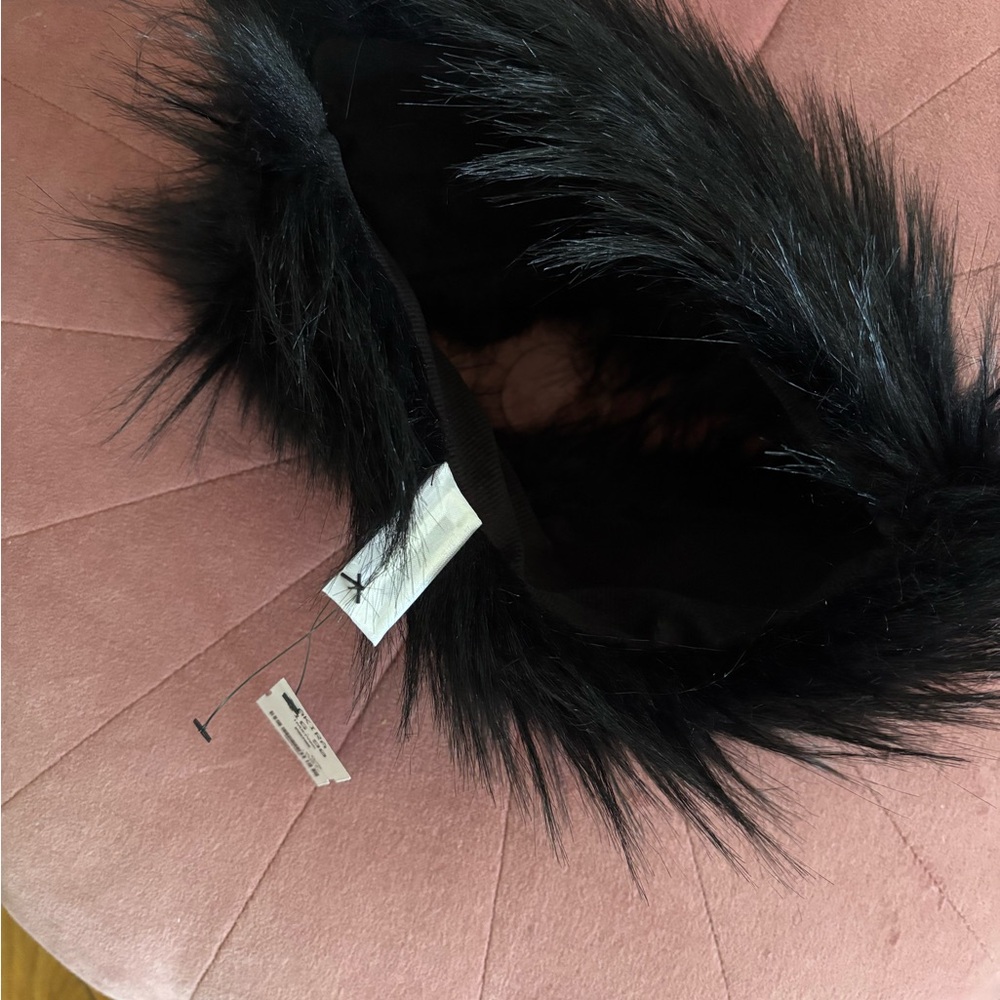 Black Faux Fur Headband